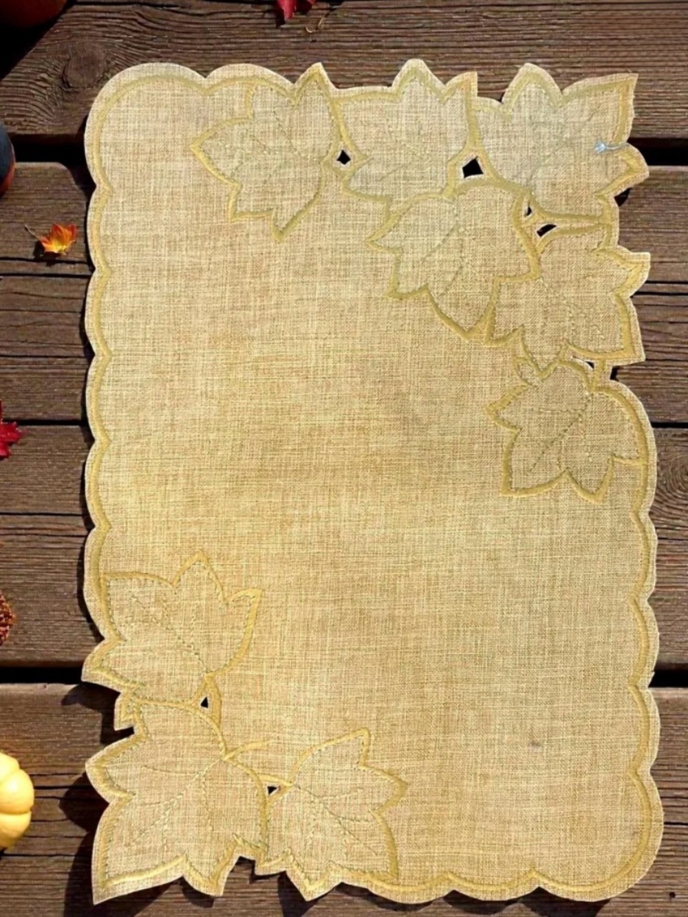 Autumn Leaf Embroidered Placemat hobby looby 6 pieces total
